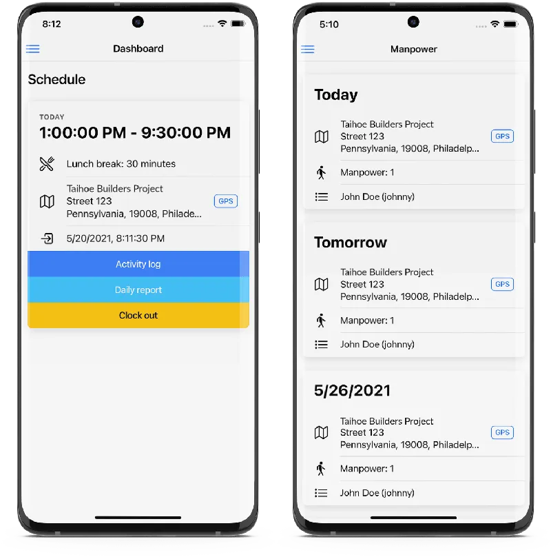 Contractors.es - foreman view